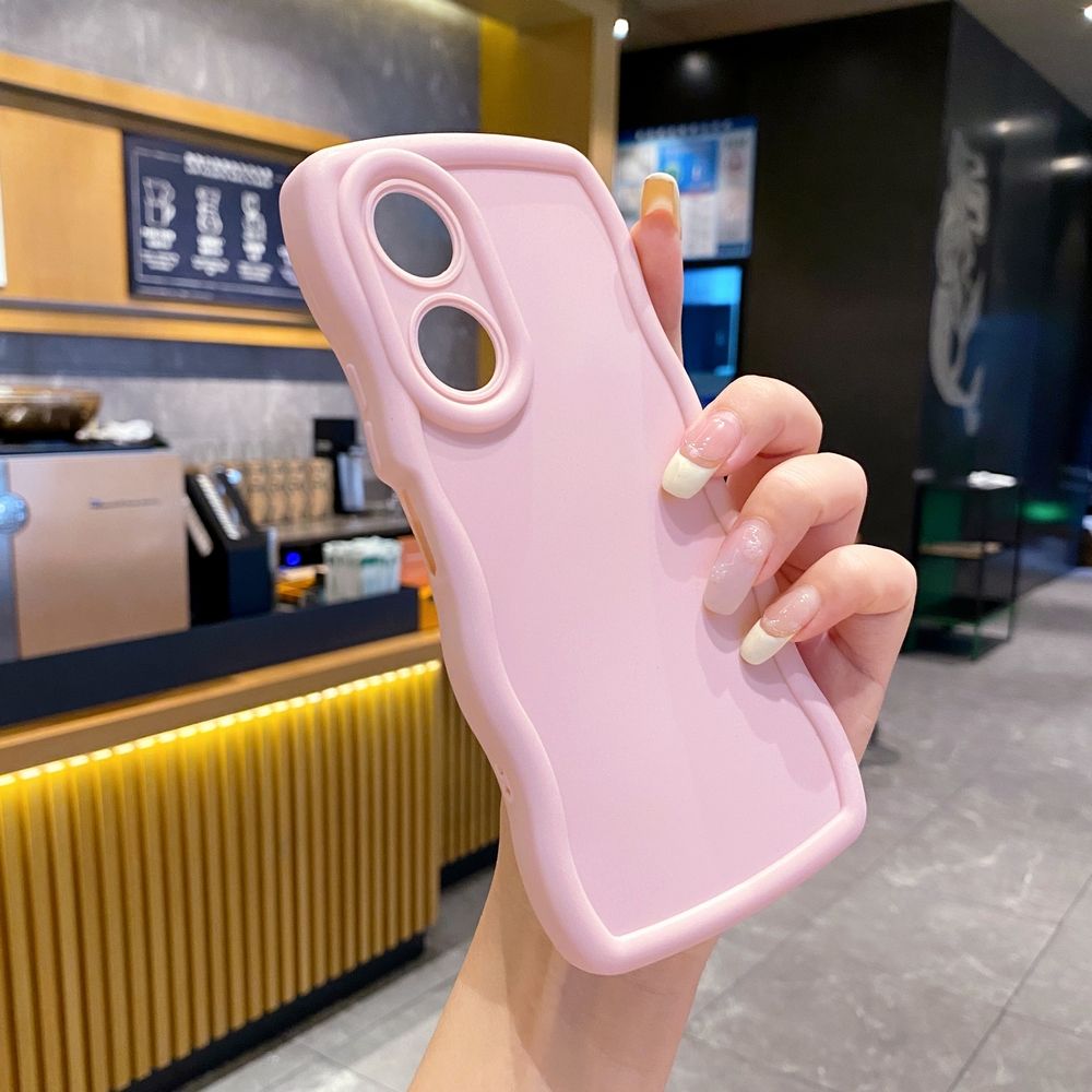For OPPO A60 A18 A38 A17 A16 A57 A77 A59 A98 A78 A58 5G Full Protective Wave Frame Phone Case Anti Drop Cover