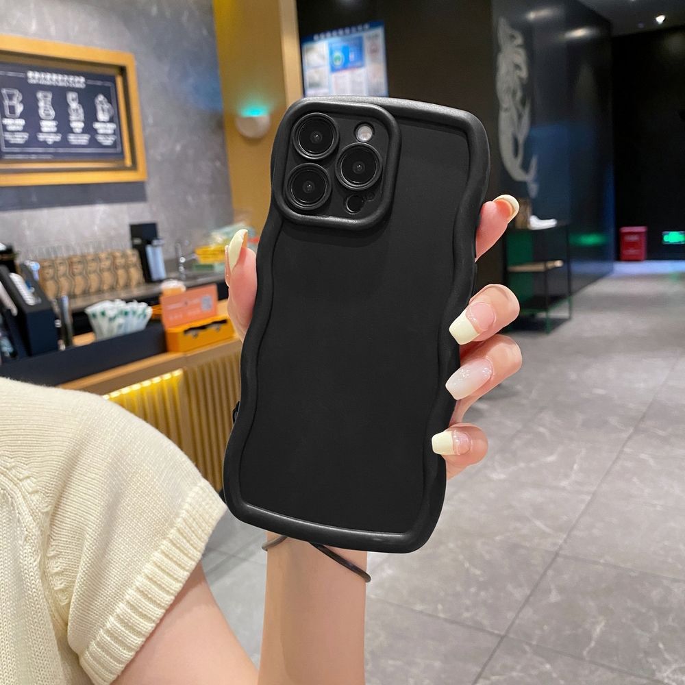 For OPPO Reno 5 6 Lite 7 8 Reno 7Z 8 Z 5F F19 F21 Pro Wrist Strap Anti Drop Phone Case Wave Frame Cover