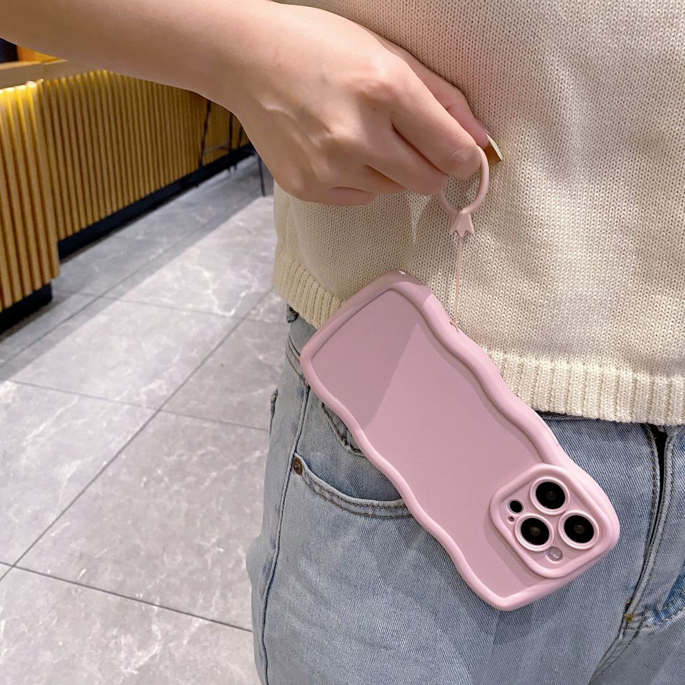 For OPPO Reno 5 6 Lite 7 8 Reno 7Z 8 Z 5F F19 F21 Pro Ring Strap Wave Frame Phone Case Anti Drop Cover