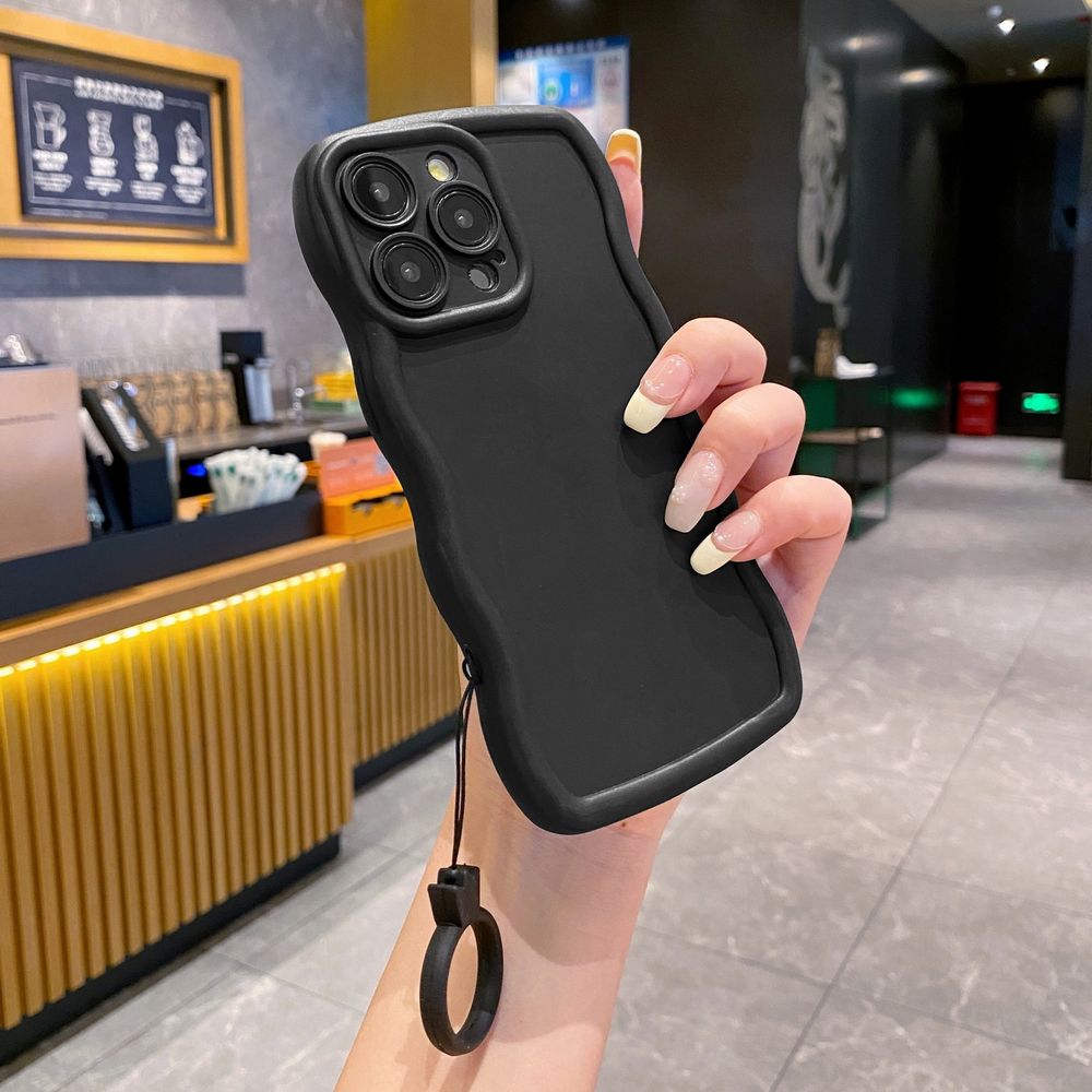 For OPPO Reno 5 6 Lite 7 8 Reno 7Z 8 Z 5F F19 F21 Pro Ring Strap Wave Frame Phone Case Anti Drop Cover