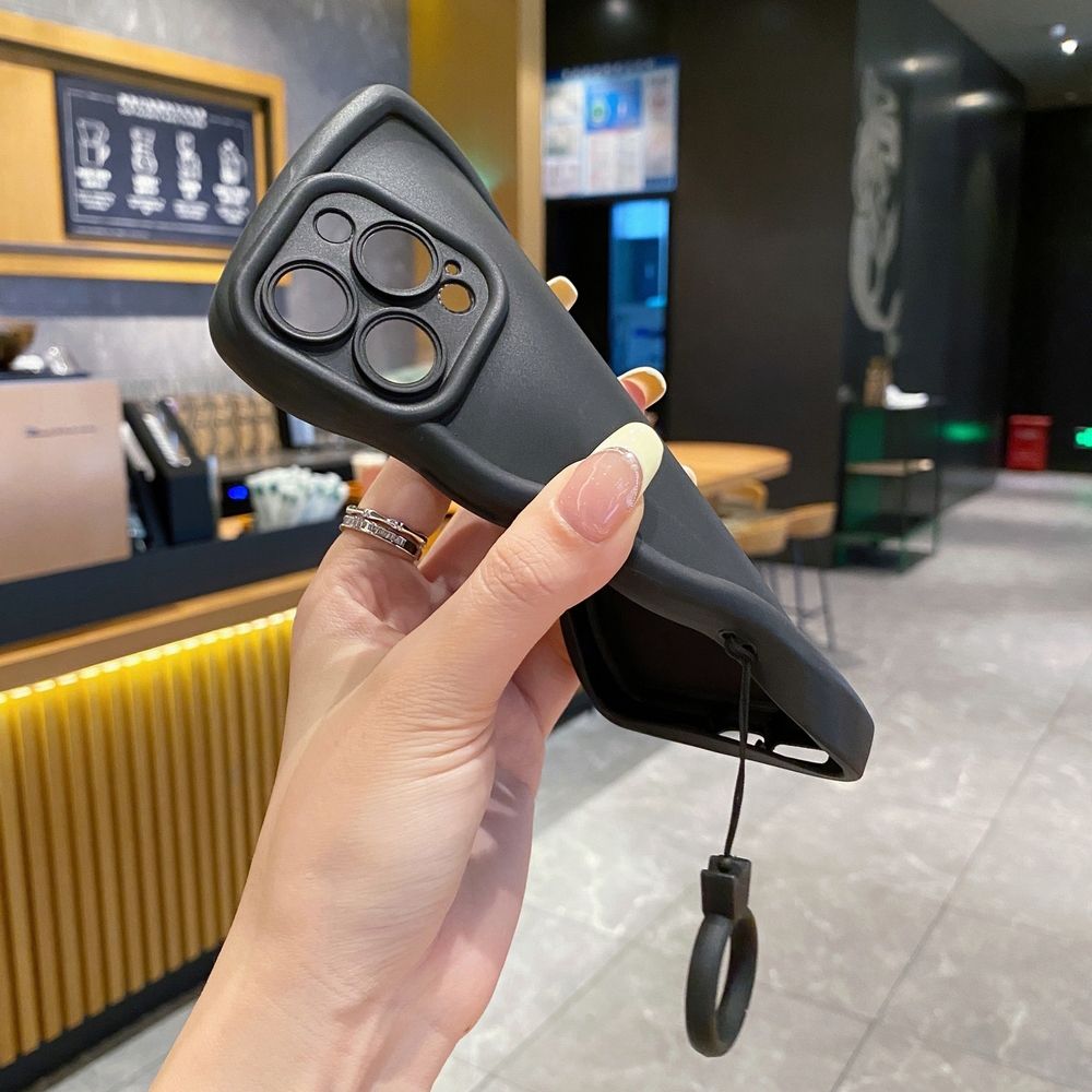 For OPPO Reno 5 6 Lite 7 8 Reno 7Z 8 Z 5F F19 F21 Pro Ring Strap Wave Frame Phone Case Anti Drop Cover