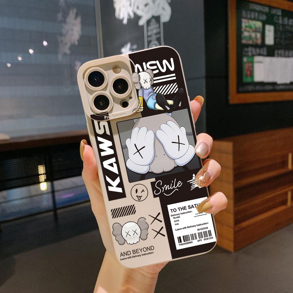 for iPhone 15 Pro Max 14 Plus 13 Pro Max 12 iPhone 11 XR 8 7 SE 2022 XS Max NASA Kaws Full Protective Case Anti Drop Cover