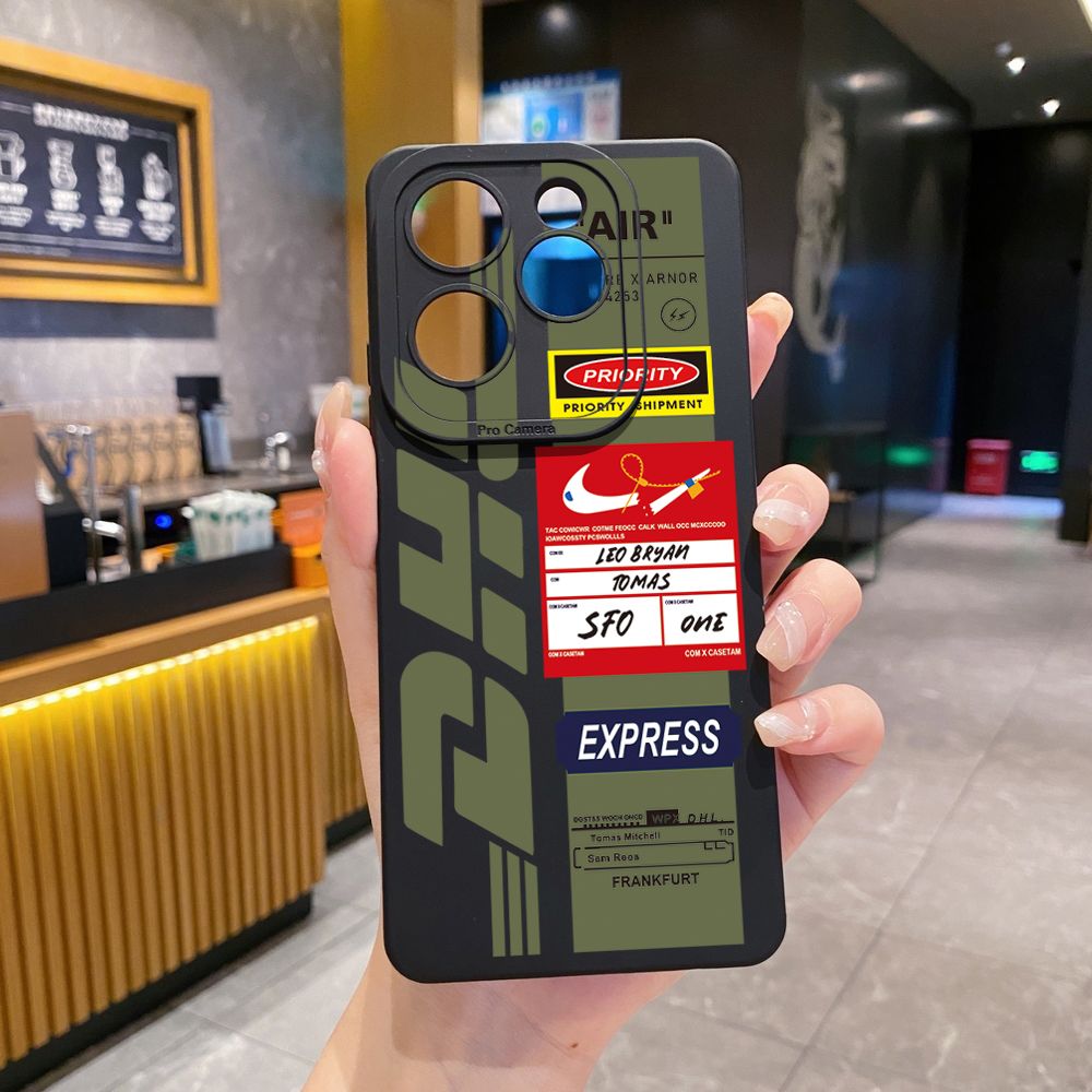 for Infinix Hot 40i 40 Pro Note 12 G96 Note 30 Hot 20 Play 20S 12i 30i 20i 10S 11 10 Play 11S 10i Smart 7 6 HD X6511 X657B X6512 Zero 30 5G NASA DHL Barcode Label Full Protective Case Anti Drop Cover