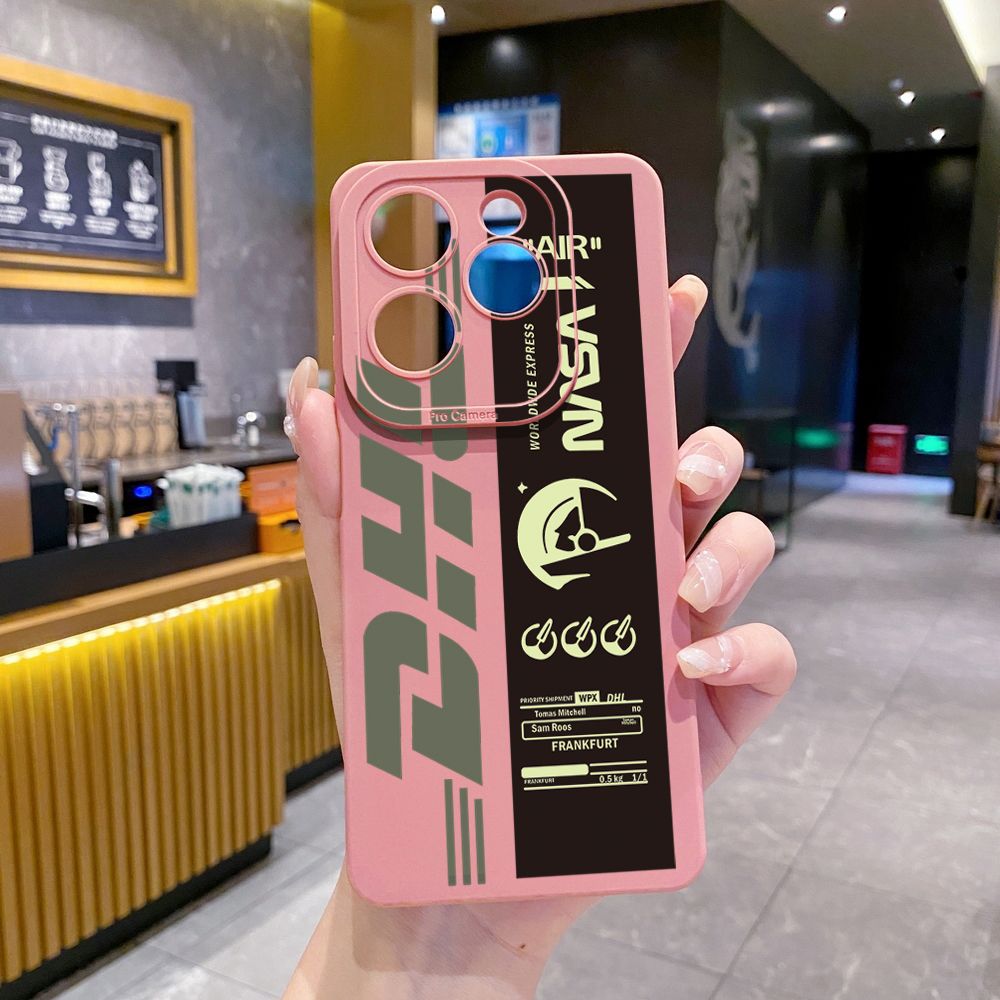 for Infinix Hot 40i 40 Pro Note 12 G96 Note 30 Hot 20 Play 20S 12i 30i 20i 10S 11 10 Play 11S 10i Smart 7 6 HD X6511 X657B X6512 Zero 30 5G NASA DHL Barcode Label Full Protective Case Anti Drop Cover