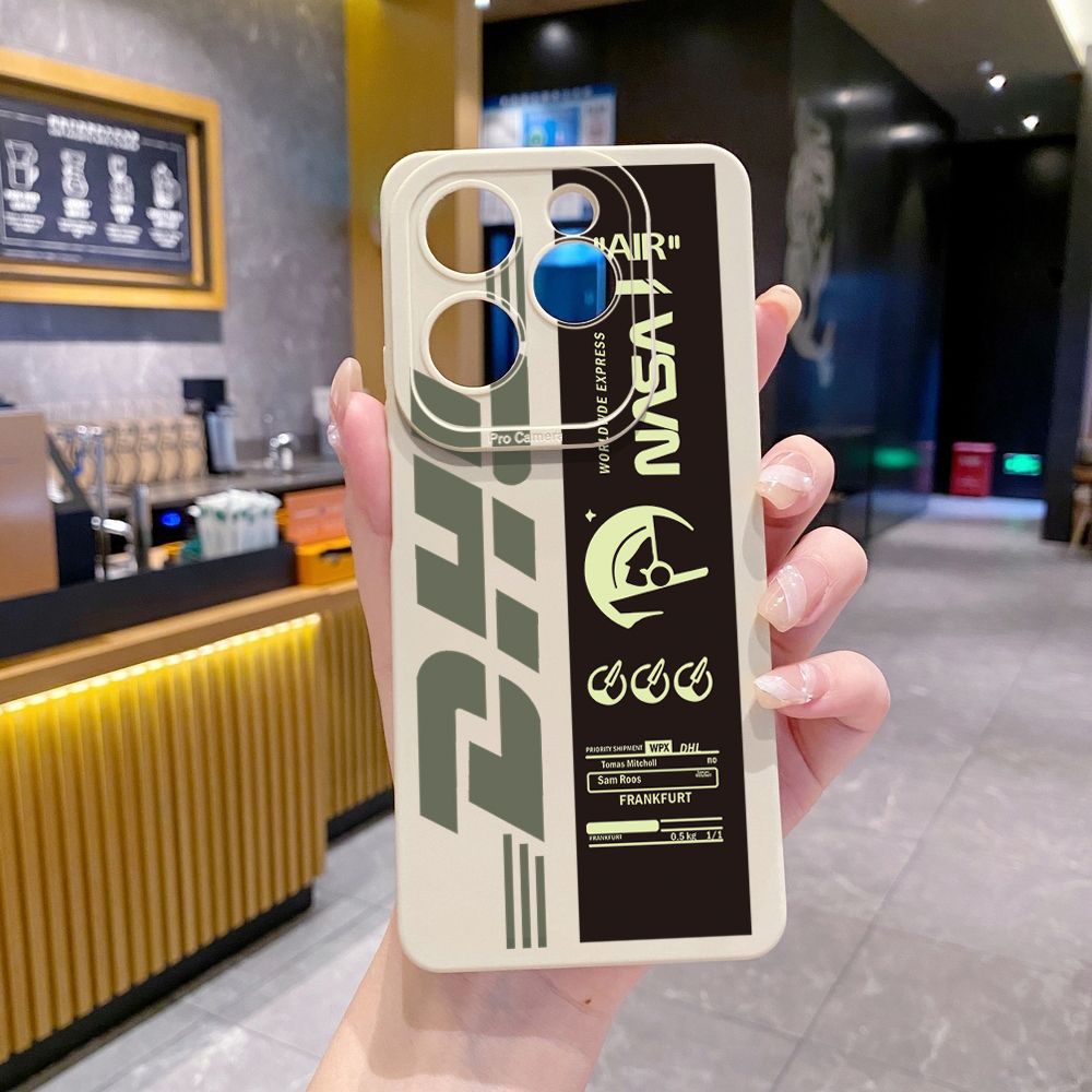 for Infinix Hot 40i 40 Pro Note 12 G96 Note 30 Hot 20 Play 20S 12i 30i 20i 10S 11 10 Play 11S 10i Smart 7 6 HD X6511 X657B X6512 Zero 30 5G NASA DHL Barcode Label Full Protective Case Anti Drop Cover