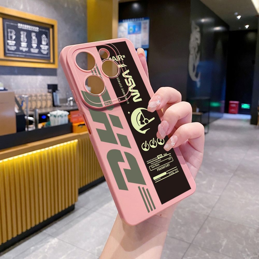 for Infinix Hot 40i 40 Pro Note 12 G96 Note 30 Hot 20 Play 20S 12i 30i 20i 10S 11 10 Play 11S 10i Smart 7 6 HD X6511 X657B X6512 Zero 30 5G NASA DHL Barcode Label Full Protective Case Anti Drop Cover