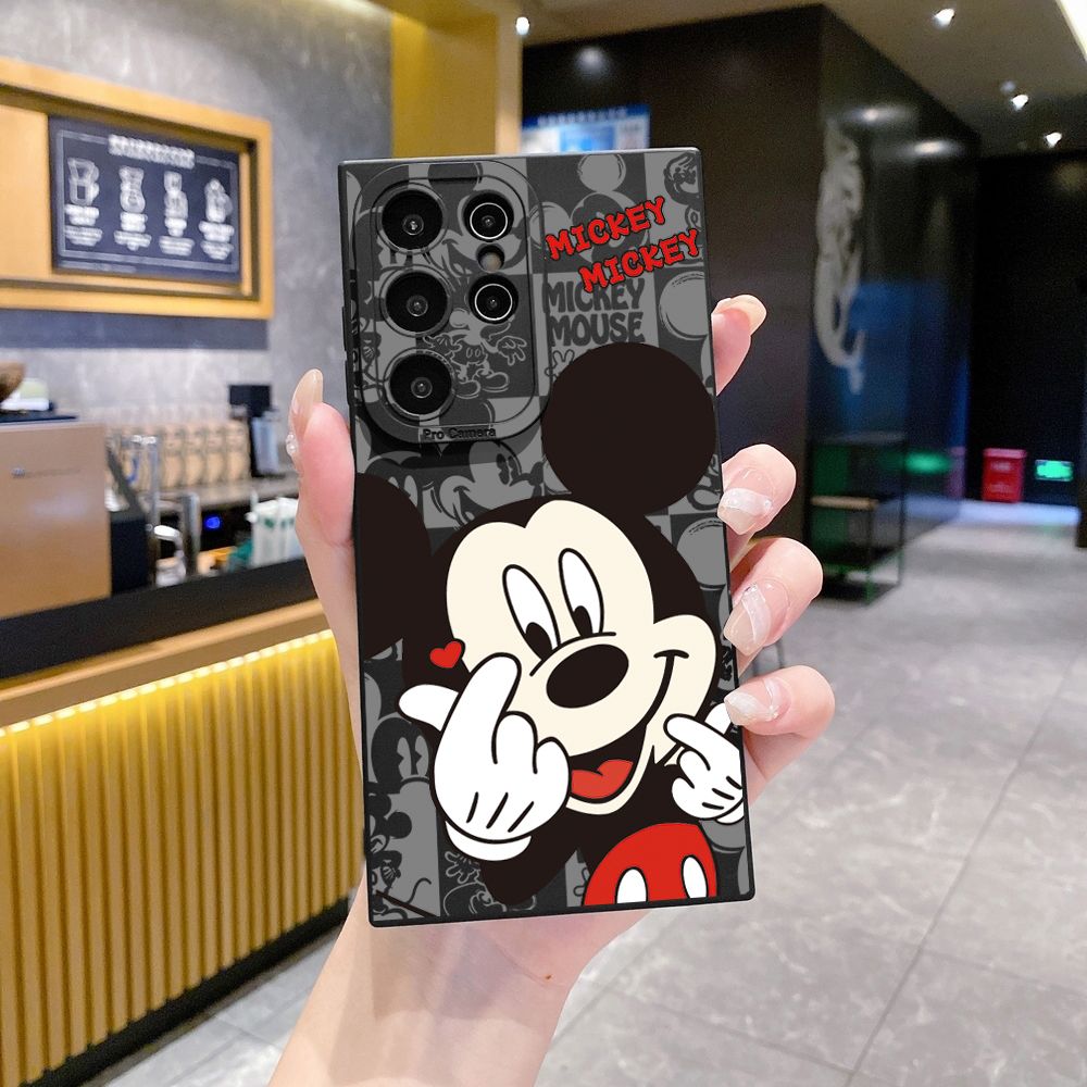 for Samsung Galaxy S24 S23 Ultra S22 Plus Note 20 S21 FE S20 Sweet Couple Mickey Minnie Full Protective Case Anti Drop Cover
