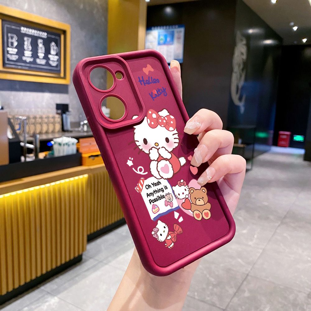 for VIVO Y17S Y27 T1X Y02S Y21S Y02 Y33S Y12S Y18 Y38 Cute HelloKitty Full Protective Phone Case Anti Drop Cover