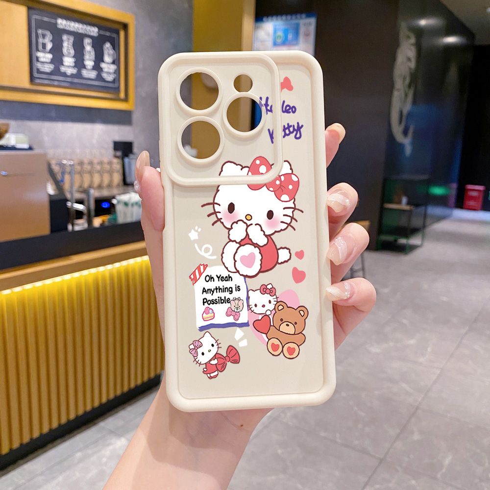 for Infinix Hot 40i 40 Pro 30 Play Note 30 Smart 8 Cute HelloKitty Full Protective Phone Case Anti Drop Cover