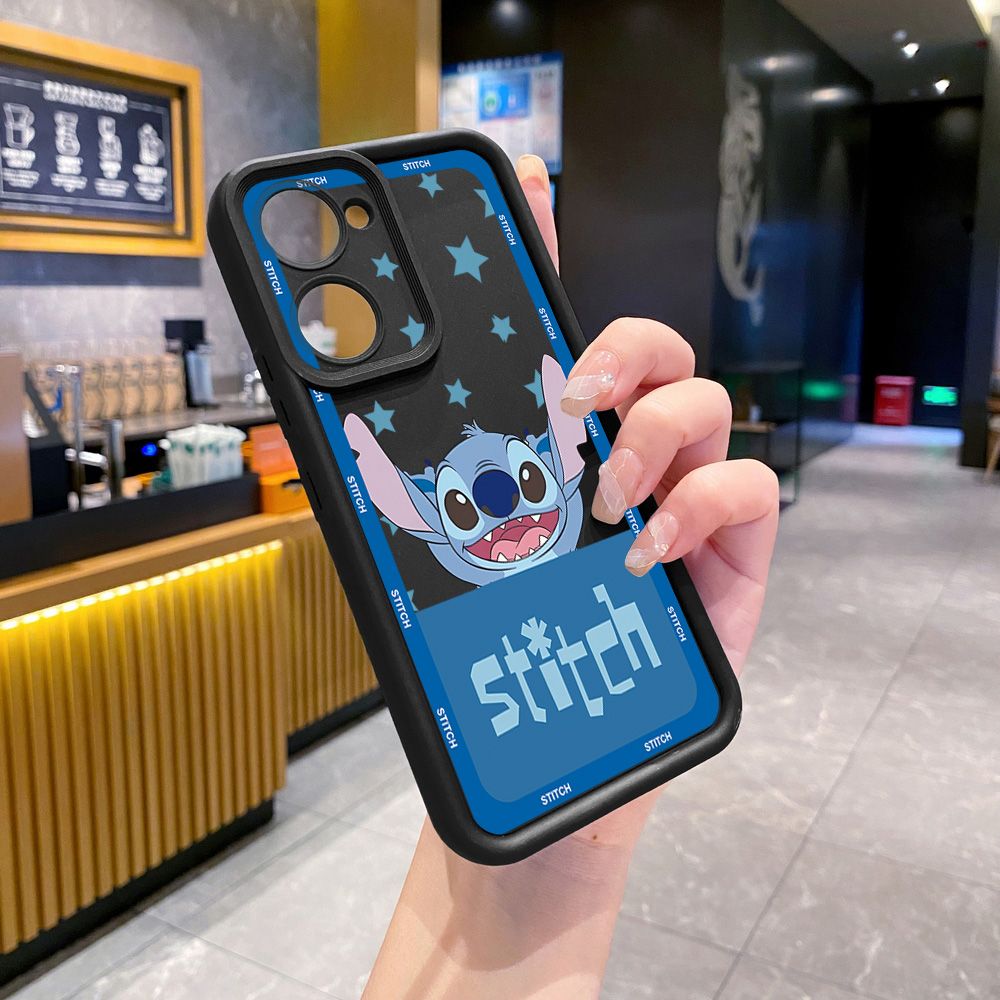 for VIVO Y17S Y27 T1X Y02S Y21S Y02 Y33S Y12S Y18 Y38 Lovely Couple Stitch Full Protective Phone Case Anti Drop Cover