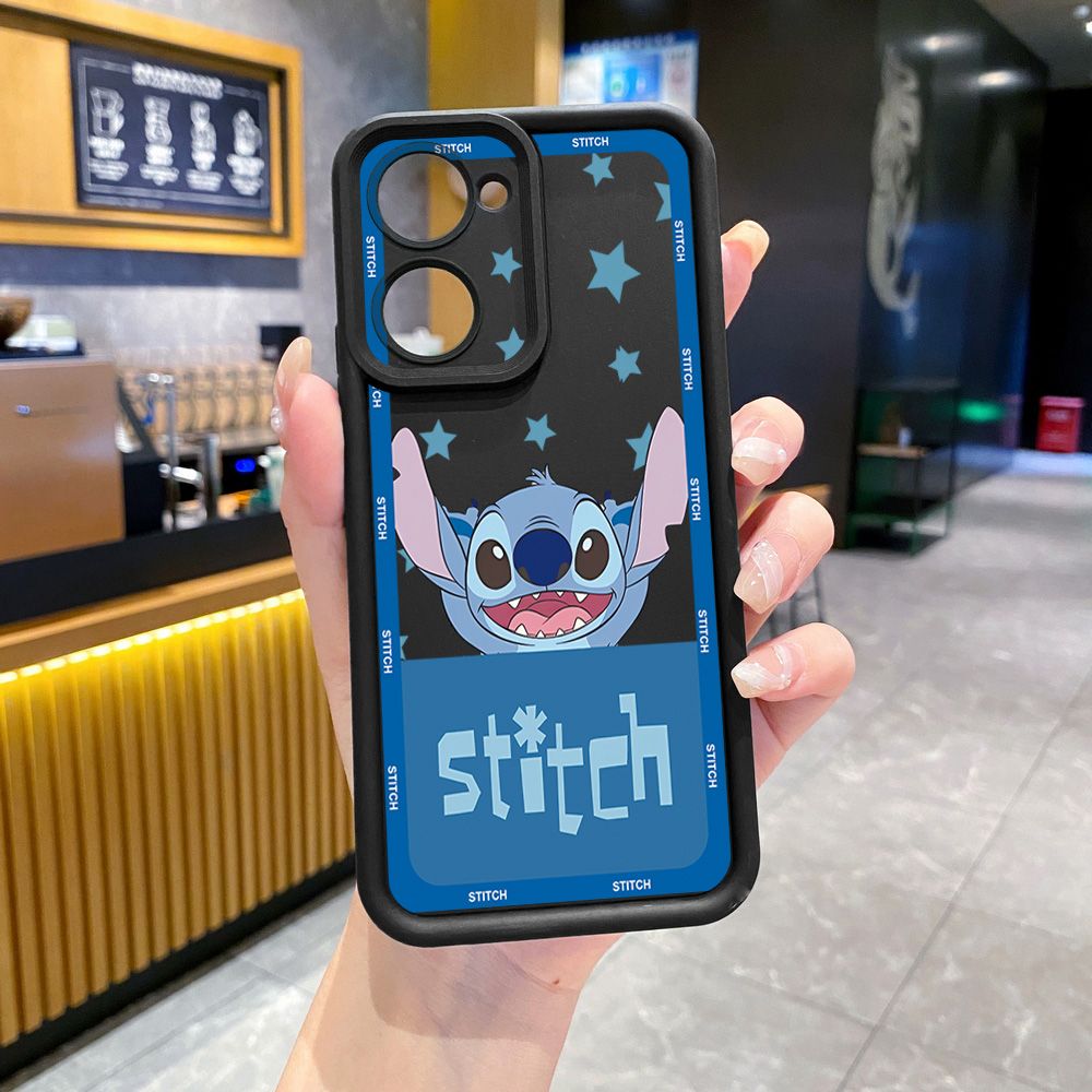 for VIVO Y17S Y27 T1X Y02S Y21S Y02 Y33S Y12S Y18 Y38 Lovely Couple Stitch Full Protective Phone Case Anti Drop Cover