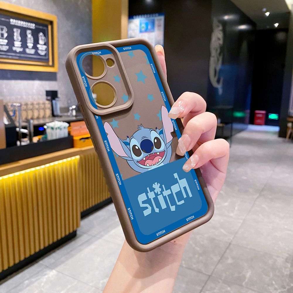 for VIVO Y17S Y27 T1X Y02S Y21S Y02 Y33S Y12S Y18 Y38 Lovely Couple Stitch Full Protective Phone Case Anti Drop Cover