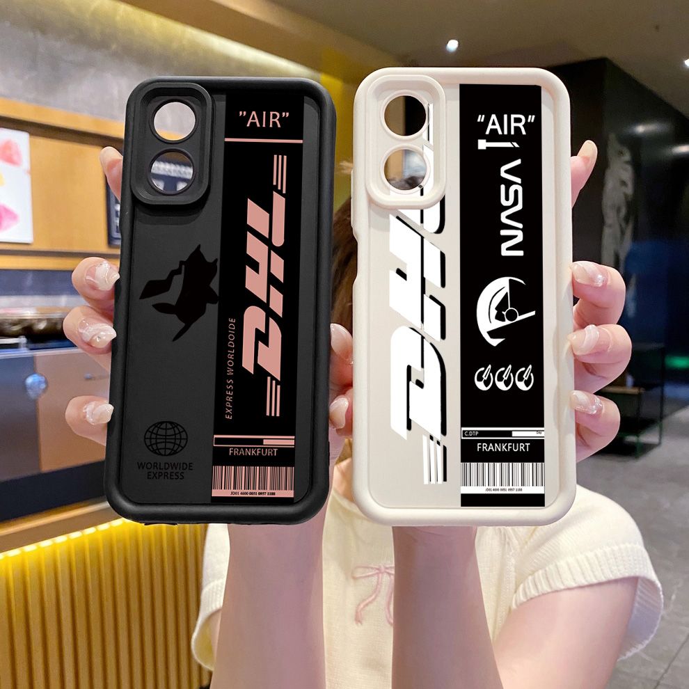 for OPPO A60 A18 A38 A17 A16 A57 A77 4G A59 A98 A78 A58 5G Barcode Label Full Protective Phone Case Anti Drop Cover