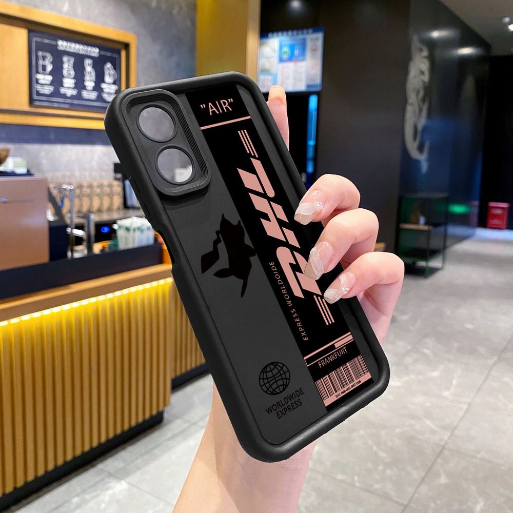 for OPPO A60 A18 A38 A17 A16 A57 A77 4G A59 A98 A78 A58 5G Barcode Label Full Protective Phone Case Anti Drop Cover