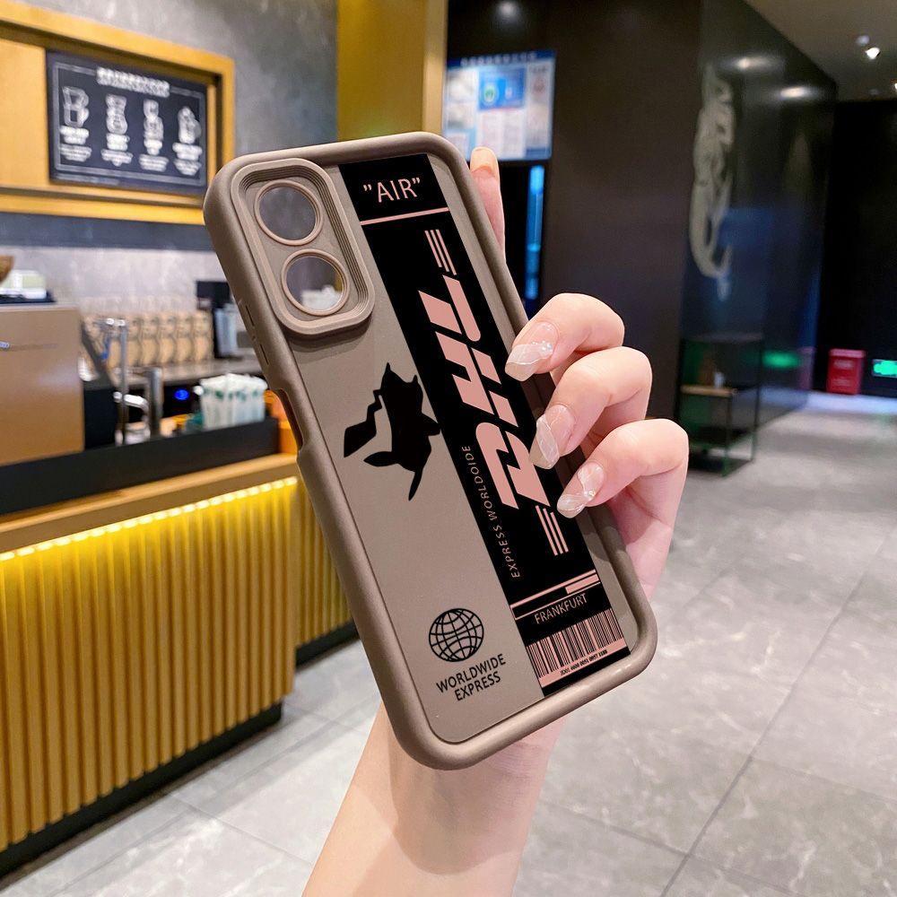 for OPPO A60 A18 A38 A17 A16 A57 A77 4G A59 A98 A78 A58 5G Barcode Label Full Protective Phone Case Anti Drop Cover