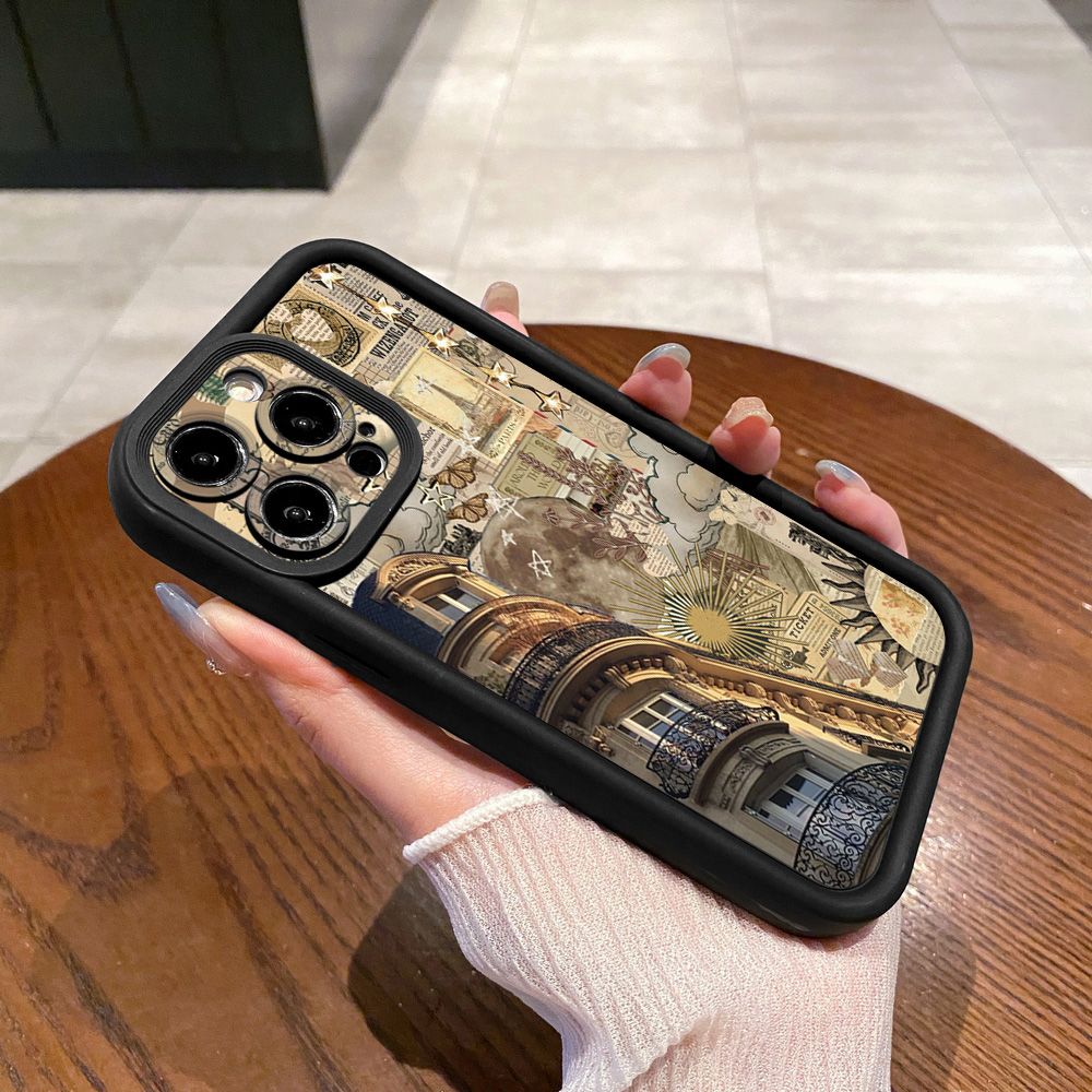 for iPhone 15 Pro Max 14 Plus 13 12 11 XR 8 7 SE 2022 XS London Italy Stamp Full Protective Phone Case Anti Drop Cover