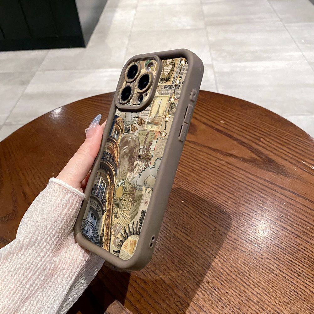 for iPhone 15 Pro Max 14 Plus 13 12 11 XR 8 7 SE 2022 XS London Italy Stamp Full Protective Phone Case Anti Drop Cover