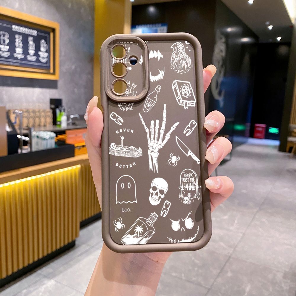 for Samsung Galaxy A15 A05 A35 A55 A14 A34 A33 A53 A73 A32 A52S A72 Skeleton Hand Rock Full Protective Phone Case Anti Drop Cover