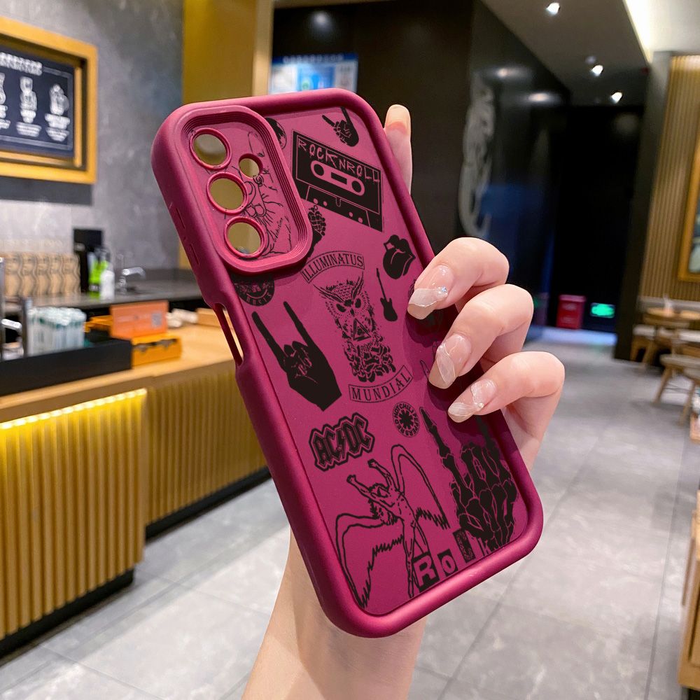 for Samsung Galaxy A15 A05 A35 A55 A14 A34 A33 A53 A73 A32 A52S A72 Skeleton Hand Rock Full Protective Phone Case Anti Drop Cover