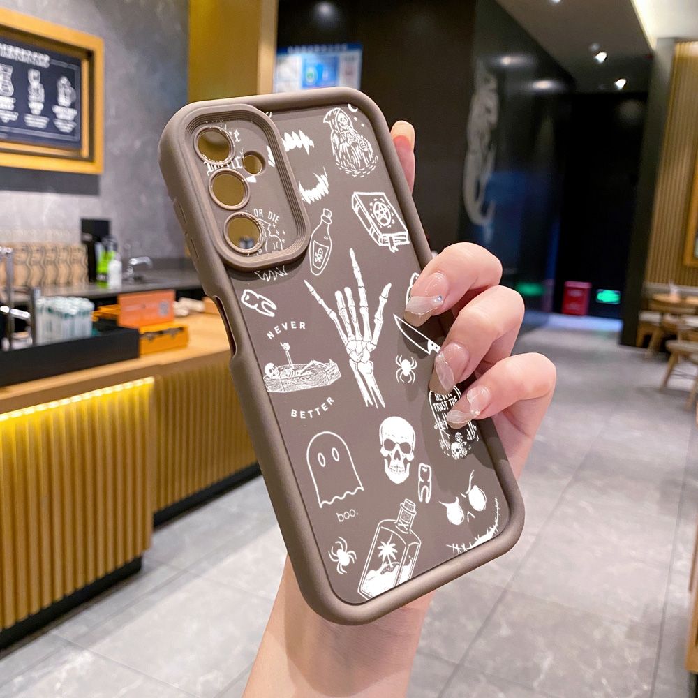for Samsung Galaxy A15 A05 A35 A55 A14 A34 A33 A53 A73 A32 A52S A72 Skeleton Hand Rock Full Protective Phone Case Anti Drop Cover