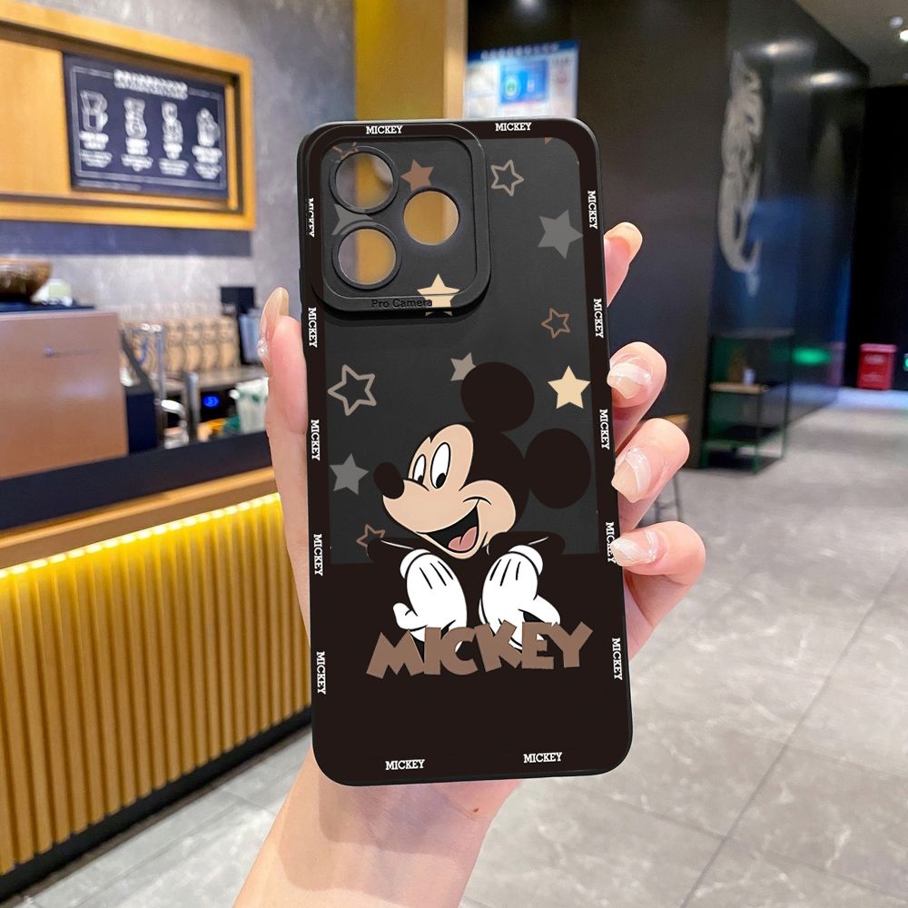 for Realme C67 C53 C51 Note 50 C21 C33 C30 C35 C11 2021 C12 C15 C21Y C25Y C25S Realme5 5i 6i 9i 8 Pro Couple Mickey Minnie Full Protective Case Anti Drop Cover