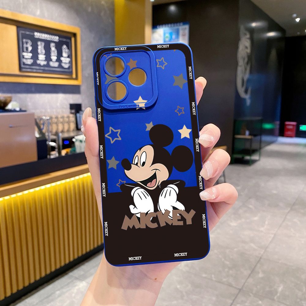 for Realme C67 C53 C51 Note 50 C21 C33 C30 C35 C11 2021 C12 C15 C21Y C25Y C25S Realme5 5i 6i 9i 8 Pro Couple Mickey Minnie Full Protective Case Anti Drop Cover