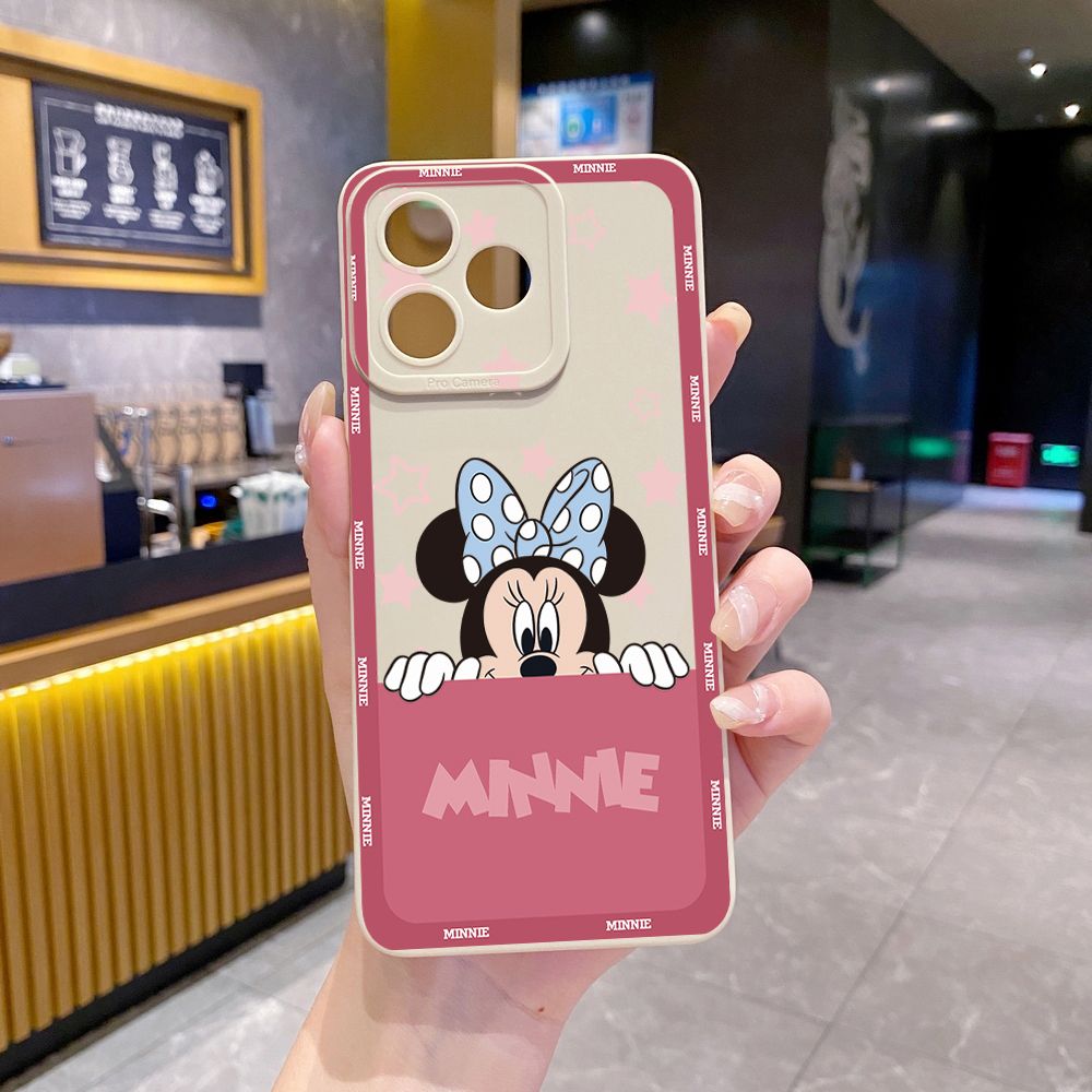 for Realme C67 C53 C51 Note 50 C21 C33 C30 C35 C11 2021 C12 C15 C21Y C25Y C25S Realme5 5i 6i 9i 8 Pro Couple Mickey Minnie Full Protective Case Anti Drop Cover