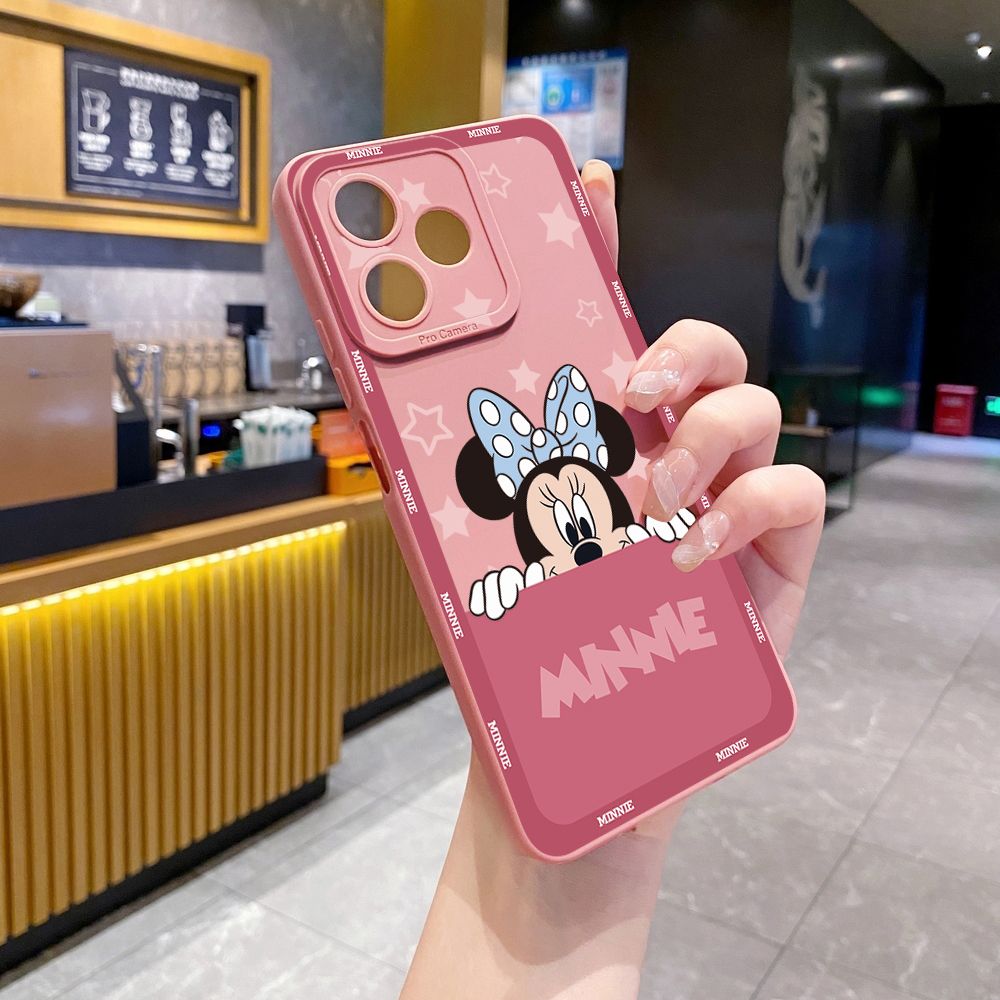 for Realme C67 C53 C51 Note 50 C21 C33 C30 C35 C11 2021 C12 C15 C21Y C25Y C25S Realme5 5i 6i 9i 8 Pro Couple Mickey Minnie Full Protective Case Anti Drop Cover