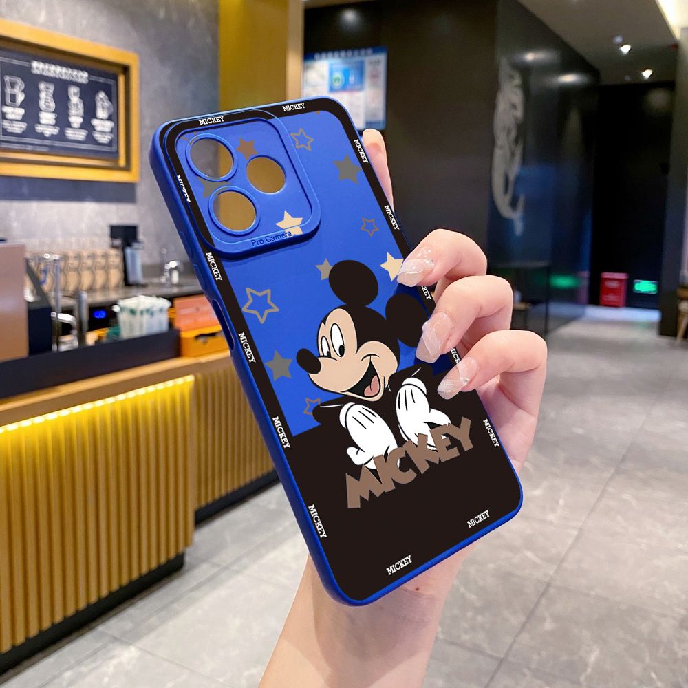 for Realme C67 C53 C51 Note 50 C21 C33 C30 C35 C11 2021 C12 C15 C21Y C25Y C25S Realme5 5i 6i 9i 8 Pro Couple Mickey Minnie Full Protective Case Anti Drop Cover