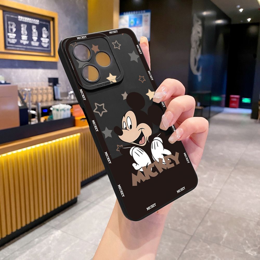 for Realme C67 C53 C51 Note 50 C21 C33 C30 C35 C11 2021 C12 C15 C21Y C25Y C25S Realme5 5i 6i 9i 8 Pro Couple Mickey Minnie Full Protective Case Anti Drop Cover