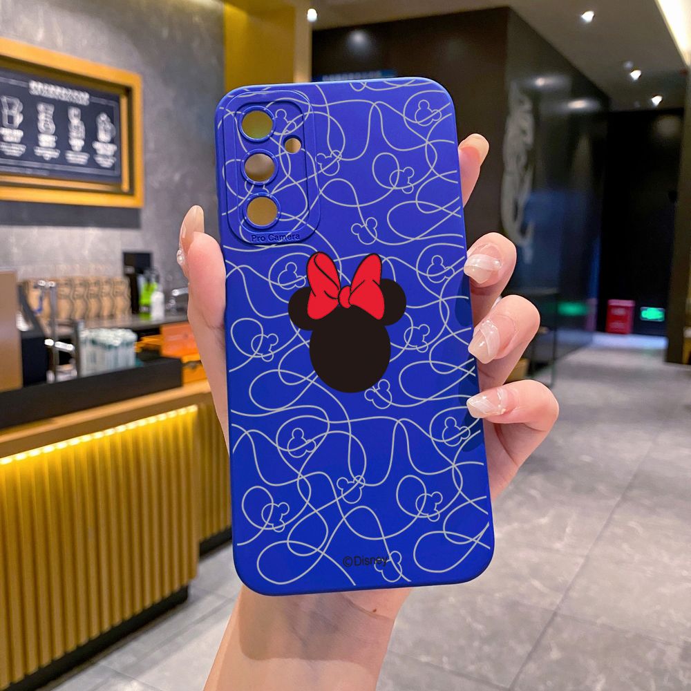 for Samsung Galaxy A15 A05 A35 A55 A04E A14 A24 A34 A54 A33 A53 A73 5G A32 A52S A72 A31 A51 A71 A11 A50 A03S Couple Mickey Minnie Full Protective Case Anti Drop Cover