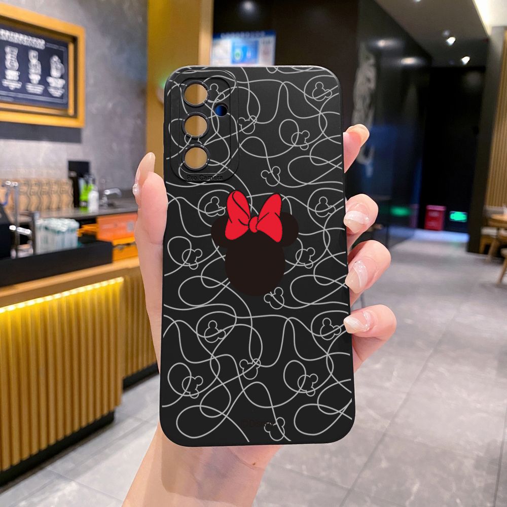 for Samsung Galaxy A15 A05 A35 A55 A04E A14 A24 A34 A54 A33 A53 A73 5G A32 A52S A72 A31 A51 A71 A11 A50 A03S Couple Mickey Minnie Full Protective Case Anti Drop Cover