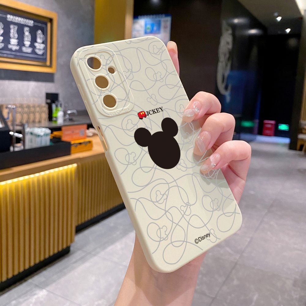 for Samsung Galaxy A15 A05 A35 A55 A04E A14 A24 A34 A54 A33 A53 A73 5G A32 A52S A72 A31 A51 A71 A11 A50 A03S Couple Mickey Minnie Full Protective Case Anti Drop Cover