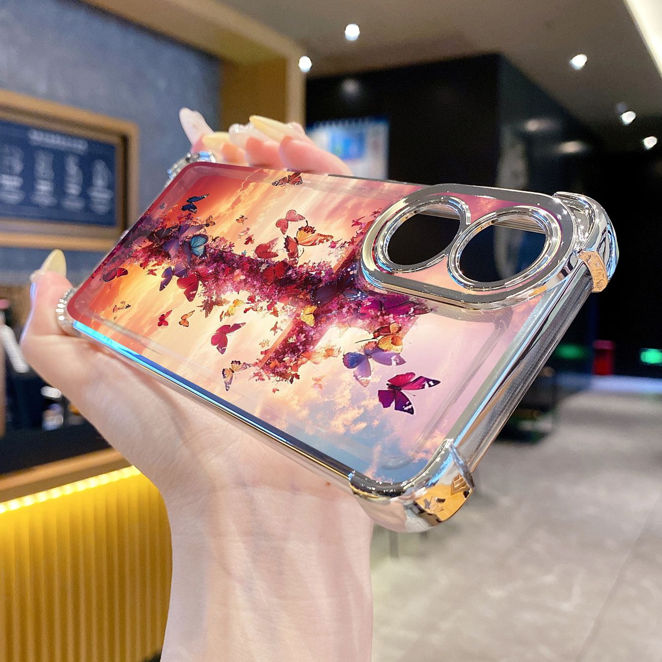 for OPPO A38 A5 Pro Realme C63 C51 C75 VIVO Plating Phone Case Shockproof Cover Cross Flower