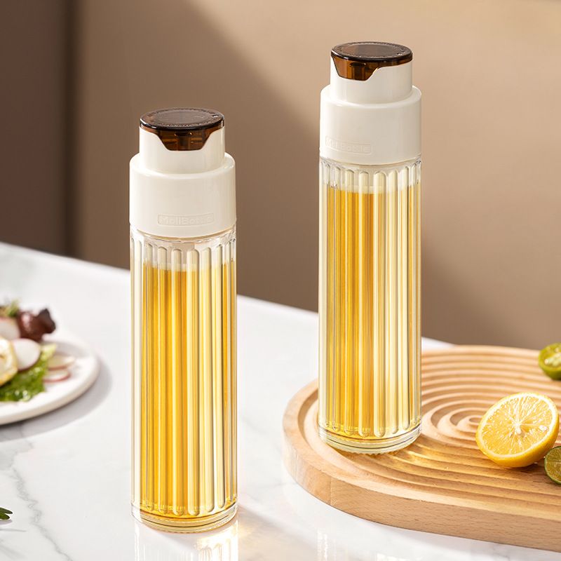Automatic Pouring Kitchen Oil Jar Bottle 500ML - Glass, Easy to Clean, Elegant, Durable, Non-Drip Design