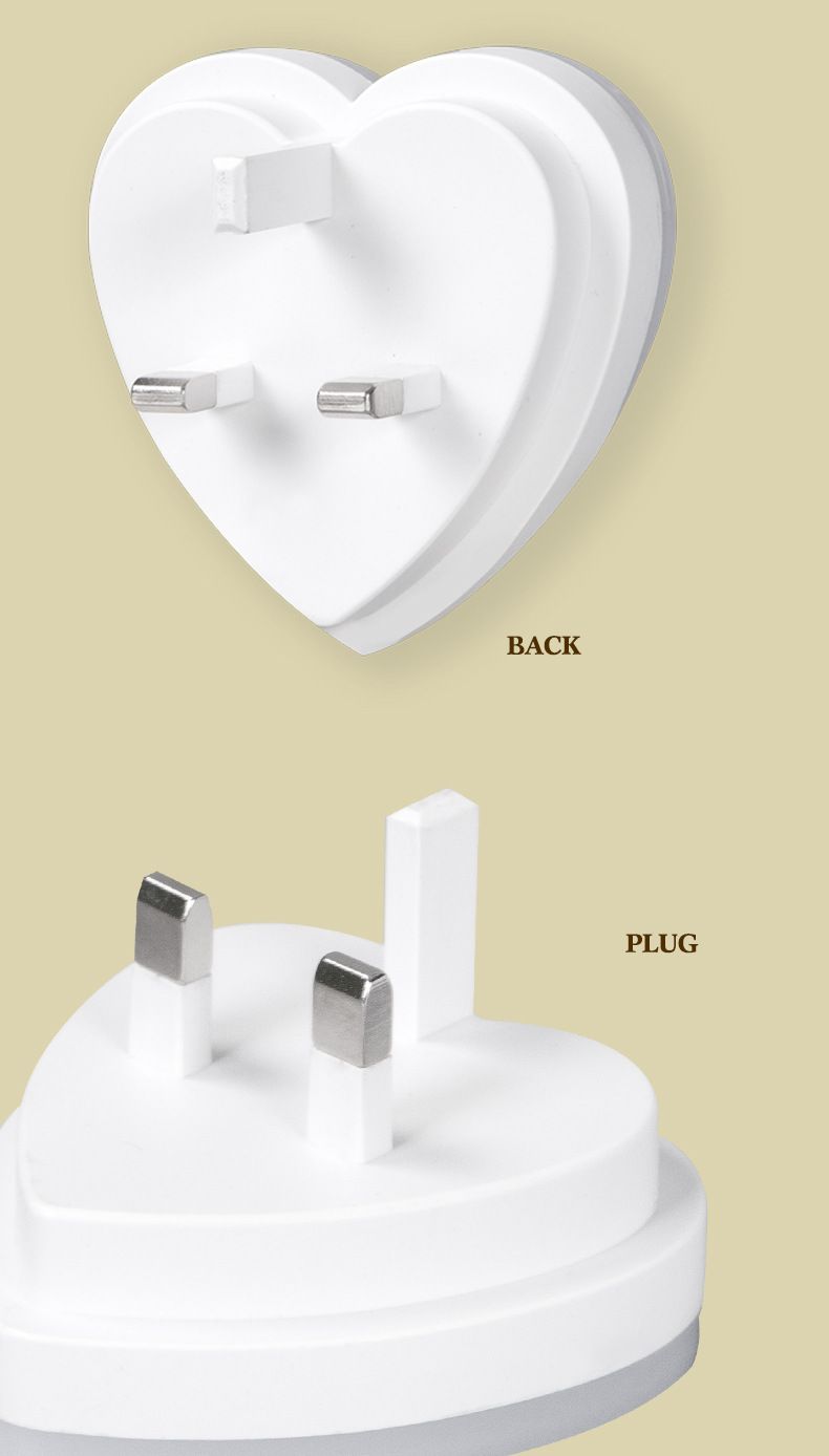 Heart-Shaped Night Light with Motion Sensor & Light-Sensitive Function - Plug-in, Ideal for Baby Care, Patient Care, Bathroom Lighting, and Sleep-Friendly Brightness