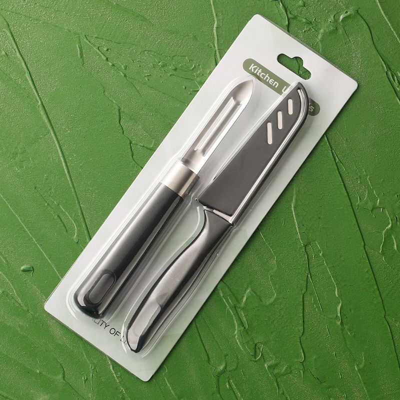 2-Piece Kitchen Knife Set: Fruit Knife & Peeler Precision Stainless Steel Construction, Durable and Reliable