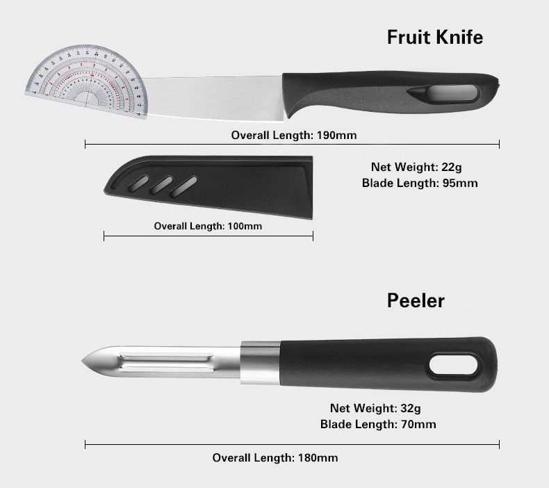 2-Piece Kitchen Knife Set: Fruit Knife & Peeler Precision Stainless Steel Construction, Durable and Reliable