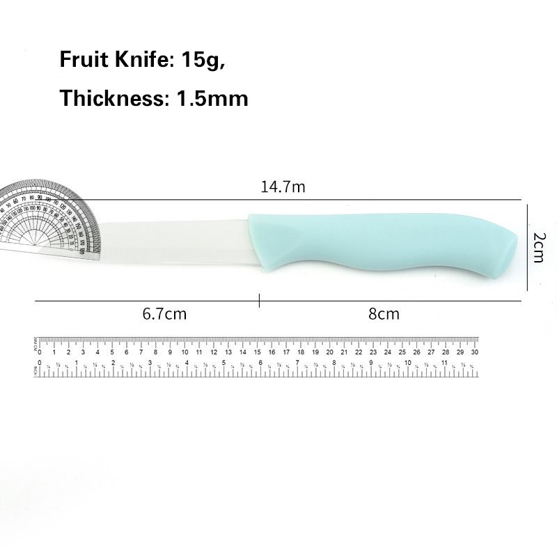3-Piece Ceramic Kitchen Knife Set: Fruit & Veggie Knife, Peeler, and Cutting Board, Durable and Stylish Ceramic Technology
