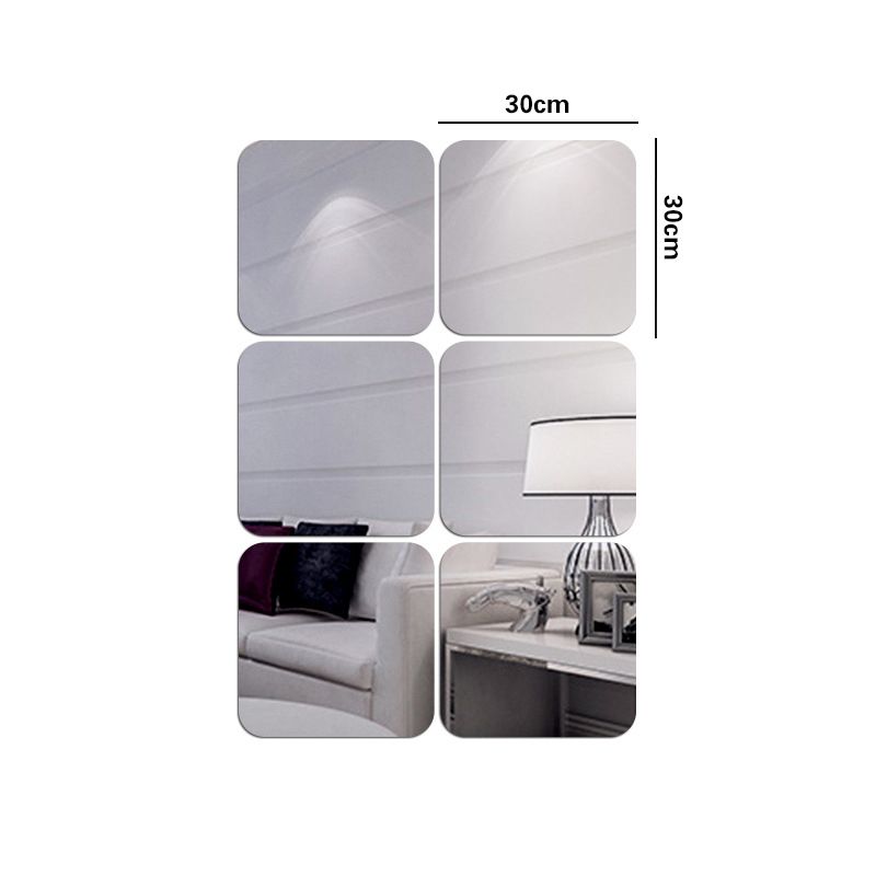 Mirror Wall Mirror Stickers Decor Self-adhesive: Customizable DIY Combinations, Ideal for Living Room, Bathroom & Can Also Create a Full-Length Mirror