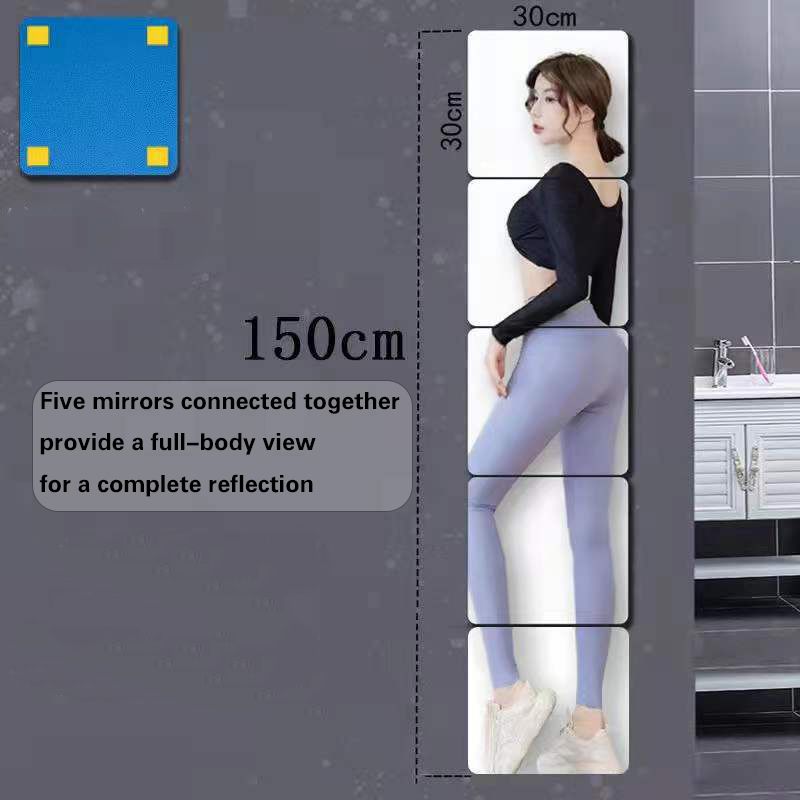 Mirror Wall Mirror Stickers Decor Self-adhesive: Customizable DIY Combinations, Ideal for Living Room, Bathroom & Can Also Create a Full-Length Mirror