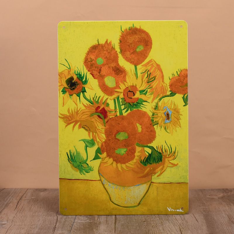 Wall Decoration Tin Art, Suitable for Courtyards and Indoor Use, 30x20cm Artistic Tin Plaque