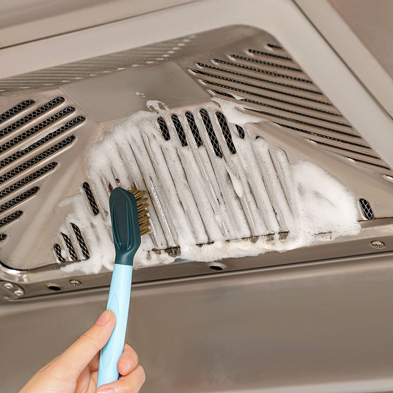 3-in-1 Kitchen Cleaning Brush: Metal Brush Head + Stainless Steel Scraper + Corner Cleaner - Essential for Kitchen Cleaning