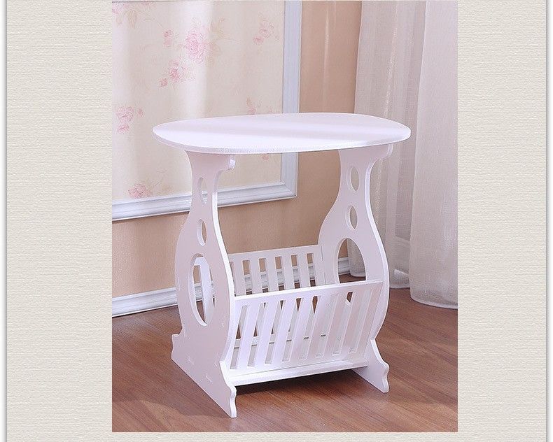 Coffee Table Nightstand Self-assembled small bed stands, small tables, white color.  Bedroom Furniture