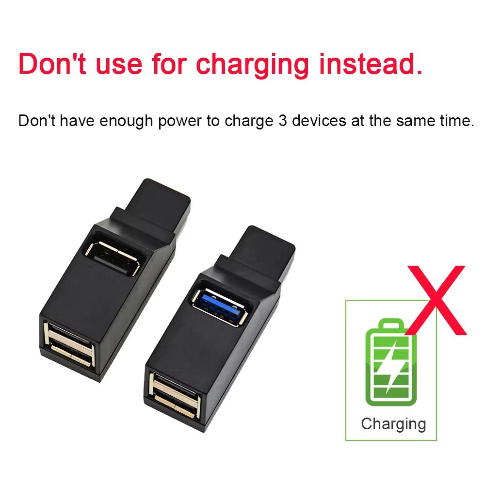 USB Hubs 3 Ports High Speed Hubs USB 3.0 HUB Adapter Extender Splitter Box for PC Laptop MacBook Phone HD Data Transfer USB Splitter Computer Accessories
