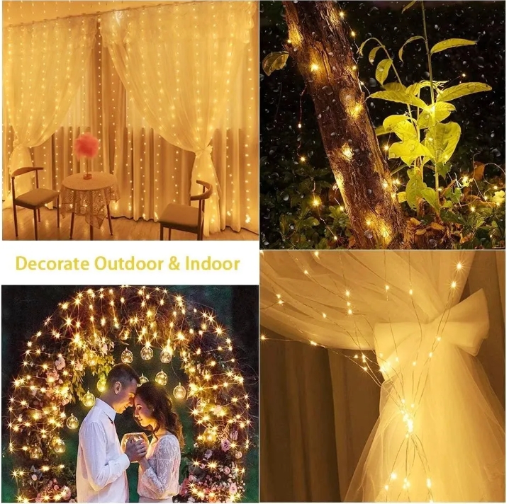 1pc USB 3x3/3*2/3*1 LED Curtain Bedroom Lights Christmas Garland Fairy Light Festoon Wedding Home Bedroom Decoration Lighting