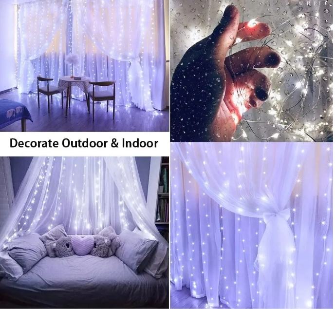 1pc USB 3x3/3*2/3*1 LED Curtain Bedroom Lights Christmas Garland Fairy Light Festoon Wedding Home Bedroom Decoration Lighting