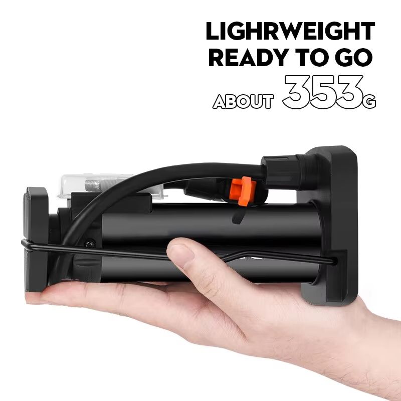 Portable Bike Pump - Hand/Foot Operated, 120 PSI, Compatible with Presta & Schrader Valves, Inflates Cars, Motorcycles, Balls & Inflatables Cycling Accesories