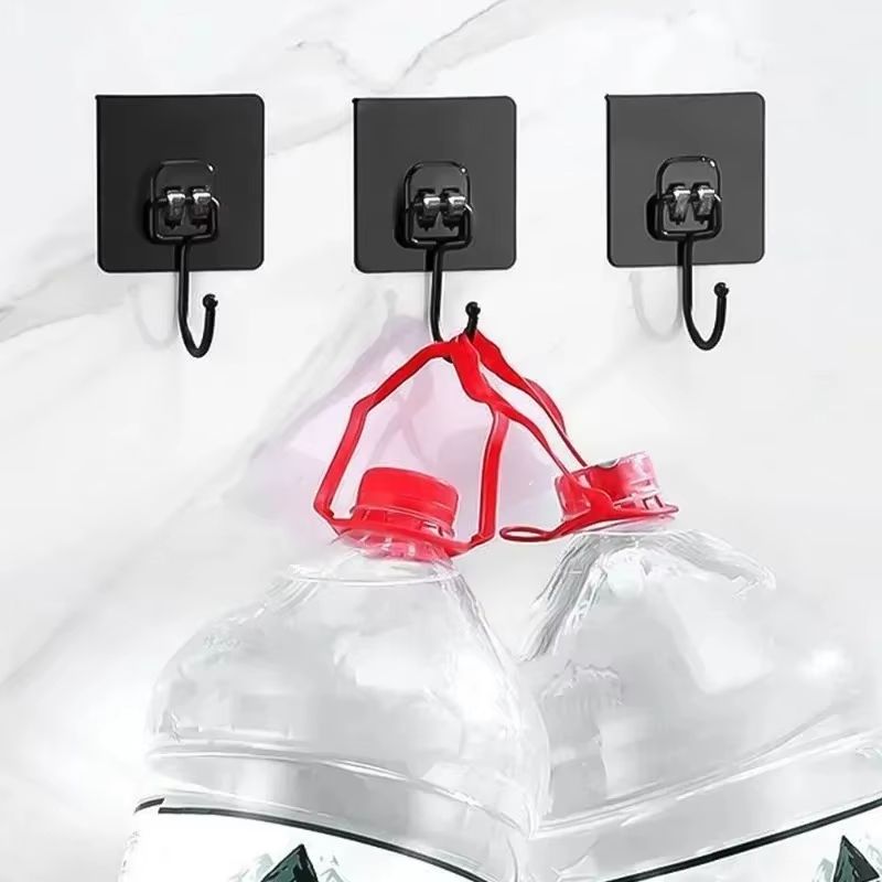Wall Hooks Self Adhesive Hooks Rotating Waterproof Strong Sticker Holder Wall Door Storage Hanging Hook Kitchen Bathroom Organizer
