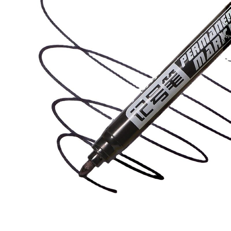 Marker Pen Waterproof Oil-Based in Black, Erase-Proof, Bold Tip, Specifically for Logistics, Express Delivery, and Marking Purpo Sketch Pens Stationery Art School Supplies